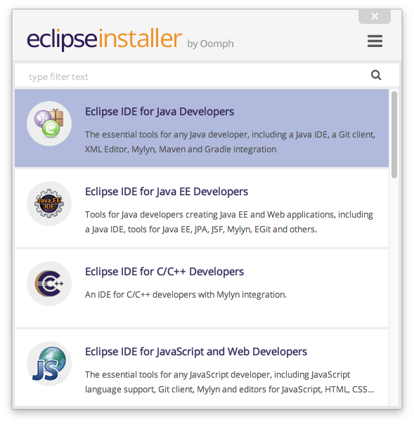 Eclipse installer