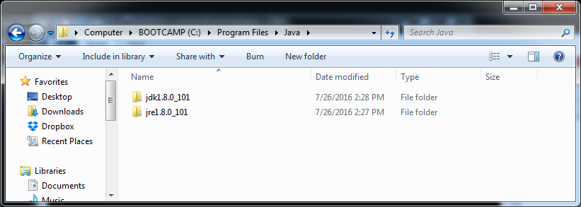 Windows: JDK in Explorer